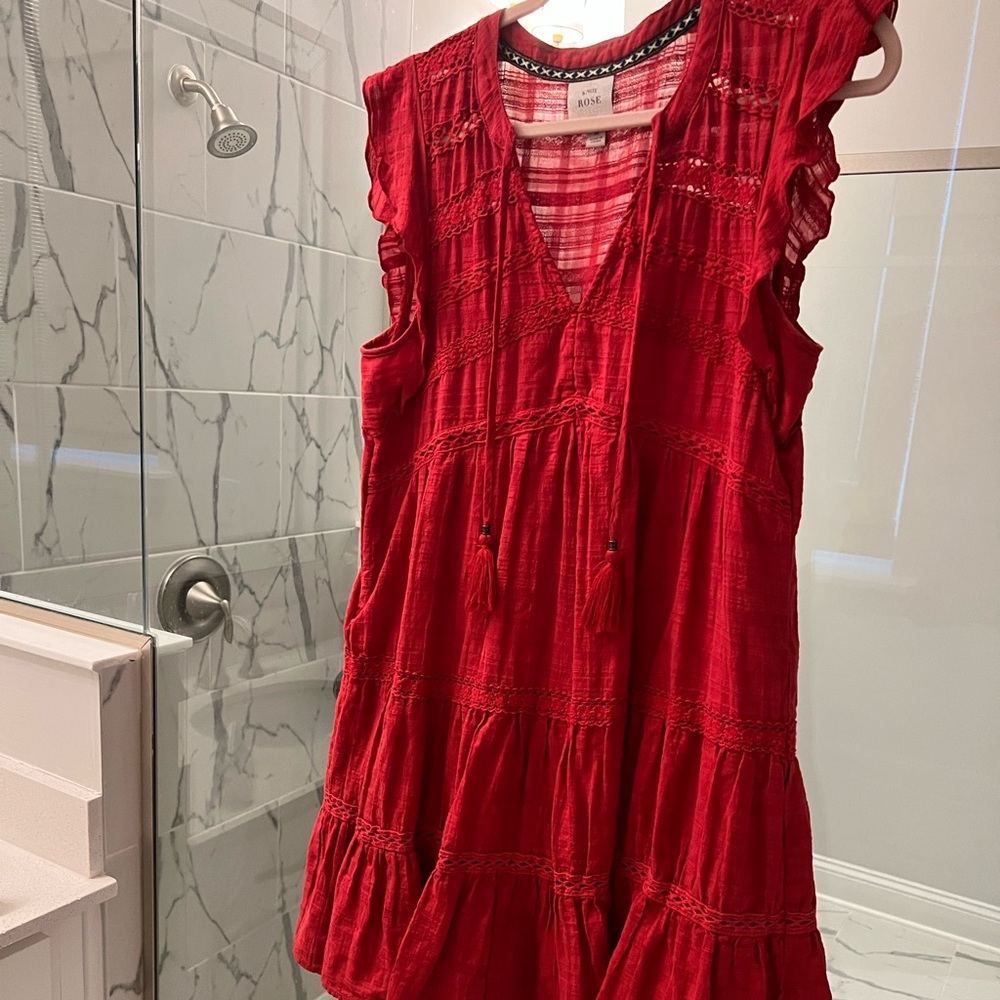 Target Red Peasant Dress